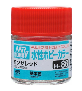 Краска Mr.Hobby H86 RED MADDER, красная марена глянцевый